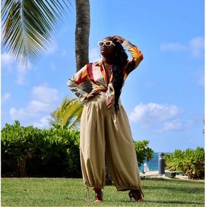 FeNoel for Target Women’s Yoke High Rise Pants - Size 14, Tan/Khaki